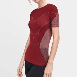 NWT Wolford Zen Shirt Short Sleeves Currant Xs